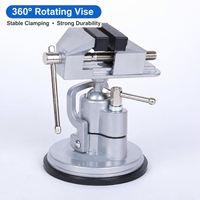 Étau de table universel à mâchoires plates en alliage d'aluminium avec ventouse, pour machine-outil