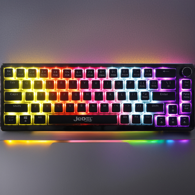 In Stock Mechanical Gaming Keyboard 61 Key Mechanical Keyboard Blue Axis BT Wired Backlight Metal Case for PC Laptop