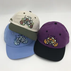 Chapeaux snapback vintage personnalisés OEM avec logo personnalisé 6 casquettes snapback en velours côtelé non structuré