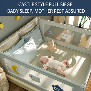 Barrière de lit double pour bébé personnalisable-Matériau Oxford de sécurité double face Rambarde réglable Installation rapide Longueur 120cm Marque Yiluo - Product Image 2