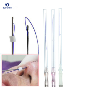 ไหมยกกระชับหน้าแบบ<span class=keywords><strong>สอง</strong></span>ทิศทาง Korea Sterile Hilos Tensores ขนาด 21g 38 มม. แบบ Fox Eye พร้อมเข็ม Cannula PDO Cog 4D - Product Image 2