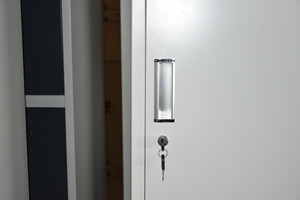 Zdying — placard métallique personnalisé pour chambre à coucher/changement, almirra d'occasion avec étagère centrale, 2 portes