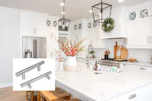 Poignée <span class=keywords><strong>de</strong></span> meuble en aluminium avec poignée d'armoire <span class=keywords><strong>de</strong></span> <span class=keywords><strong>cuisine</strong></span> en acier inoxydable et cuivre argenté - Product Image 6