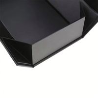Cajas magnéticas de embalaje de cartón rígido con cierre magnético superior abatible de lujo personalizado caja de regalo de papel negro mate