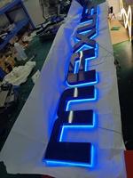 Haute qualité 3D LED creux rétro-éclairé Led lettre boîte à lumière conception personnalisée boîte à lumière en métal rétro-éclairé canal signe lettres