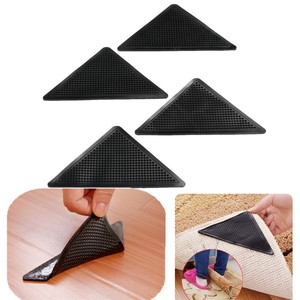 Lot de 4 autocollants antidérapants pour tapis, adhésifs, en forme de L à angle droit, pour fixer les tapis de sol - Product Image 6