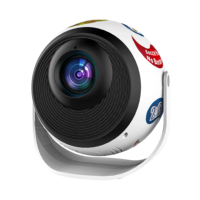 Mini projecteur intelligent HD, design mignon de football, lecteur multimédia 720P, Android 13, téléchargement d'applications Wifi, mise au point automatique, projecteurs 200 Ansi