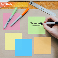 Prix de gros Blocs-notes autocollants pour fournitures de bureau 75x75mm 100x12 feuilles Plusieurs couleurs