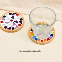 Dessous de verre en mosaïque DIY moderne plateau en bois de bambou résistant à la chaleur tapis de table carré dessin chinois fait à la main peint écologique