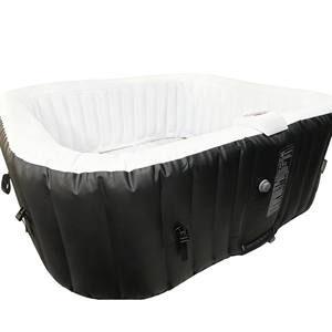 <span class=keywords><strong>Spa</strong></span> <span class=keywords><strong>gonflable</strong></span> carré moderne OHO pour 4 personnes, écologique, avec jet de 600 W, conception facile à installer, utilisation en extérieur portable, housse - Product Image 6