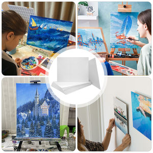 Panwenbo 3mm de espesor 100% paneles de lona de algodón pintura en blanco <span class=keywords><strong>lienzos</strong></span> tableros para acrílicos acuarela al óleo - Product Image 6
