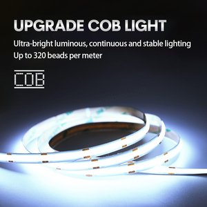 ไฟแถบ LED RGBW 12V 24V CRI 80 90 95 แสงสีขาวอบอุ่น 5 เมตร DC ไม่กันน้ำ IP20 ไฟแถบ LED แบบยืดหยุ่น COB - Product Image 3