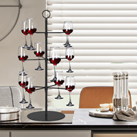Porte-verre à vin rouge en fer forgé, étagère de rangement créative, décoration de la maison, décoration de mariage, porte-gobelet en métal