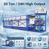 Machine à glace en blocs automatique 10 tonnes 20 tonnes, à refroidissement direct par conteneur solaire, pour la conservation des fruits de mer, vente directe usine
