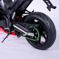 Cybern Electric Motorcycle Racing Sportbike 72V Mid Drive Neon Green Chain, ABS Dual Disc, Gold Fork, 2-Seat Adult E-Bike