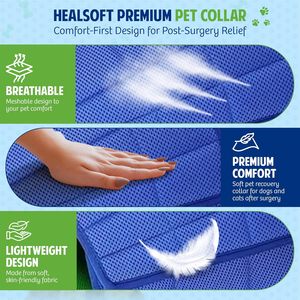 Collarín de Recuperación Acolchado, Suave, Ajustable y Ligero para Mascotas, Anti-Lamido, Protector, Lavable, para Perros y Gatos - Product Image 6