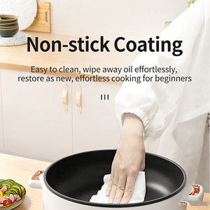 ABEREVE Cuisinière électrique multifonction en acier inoxydable 3L |   1000W |   Antiadhésif |   Casserole <span class=keywords><strong>vapeur</strong></span> |   Commande mécanique |   1 an - Product Image 2