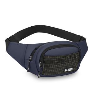 Retro Plaid PatternChest Bag Tactical Fanny Pack With Zipper Closure Oxford Material <b>Large</b> Capacity Durable Design Shoulder Bag - Product Image 2