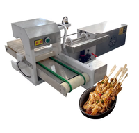 Machine à brochette de viande en bambou pour barbecue