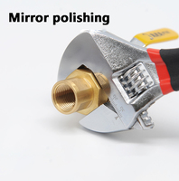 Clé à molette réglable en acier au chrome-vanadium avec poignée recouverte de plastique, multi-usages, métrique, OEM, bricolage, clé dynamométrique