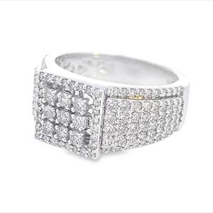 Anillo de Diamantes Moissanite de Plata de Ley 925, Estilo Hip Hop, Joyería Fina Personalizada VVS para Cada Ocasión - Product Image 5