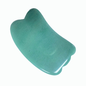 Piedra de Gua Sha de Aventurina Verde para Masaje Facial, Cuello y Corporal, Alivio de Tensión y Modelado Corporal - Product Image 4