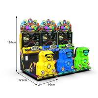 Machine de jeu d'arcade de course automobile pour enfants, simulateur de conduite de voiture en métal à monnayeur/billets pour parc d'attractions