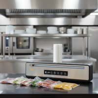 Scelleuse sous vide portable rechargeable par USB, mini scelleuse alimentaire à piles pour la cuisine et le camping