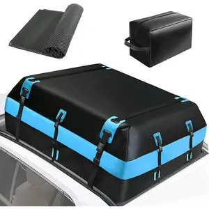 Багажник для крыши, 21 кубический фут, мягкий багажник для крыши, багажник для всех автомобилей с противоскользящим ковриком