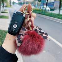 Porte-clés à nœud papillon imprimé léopard tendance, chaîne personnalisée, porte-clés de voiture, pendentif pour sac à main pour femmes