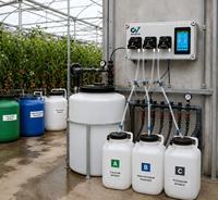 Système intelligent de contrôle de la fertigation avec auto-calibrage PH/EC pour la distribution de nutriments hydroponiques en serres agricoles