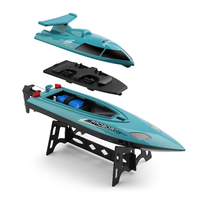 Bote de Carreras RC a Control Remoto de Alta Velocidad 2.4G, Resistente al Agua, 21 km/h, con Baterías Li-po, Listo para Usar