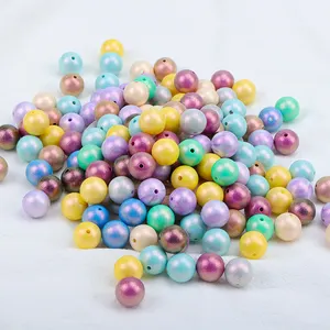 Produits uniques, perles en silicone multicolores de qualité alimentaire, à la mode, perles brillantes en silicone pour bébé de Bangxing