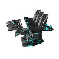 Cinéma VR 9D multijoueur 3 places, équipement de jeu VR interactif d'arcade intérieur à jetons pour centres commerciaux