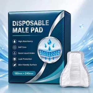 Almohadillas para Incontinencia Masculina con Diseño Anti-Humedad, Seguras para Piel Sensible, con Bloqueo de Agua para Protección Nocturna Completa - Product Image 1