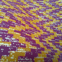Kain Organza Polos Tenun Katun 6 Yard Kente Golden Ankara Grosir Pabrik, Kain Afrika Cetak Lilin Emas untuk Pakaian