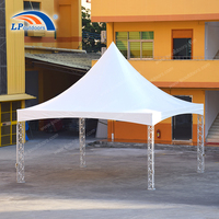 Tente à poteaux imperméable à toit haut avec tissu PVC durable pour les performances en extérieur