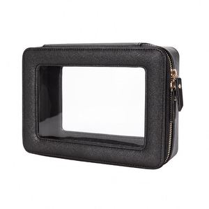 Sacs de toilette transparents BSCI pour voyager, boîte de toilette haut de gamme en nylon PU, étanche, transparente, en PVC, portable pour les voyages - Product Image 5