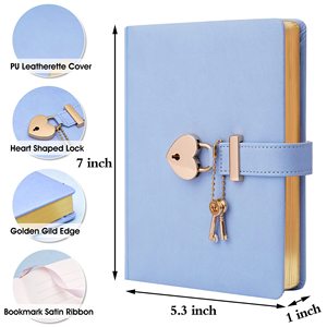 Đảm Bảo Giao Hàng Tùy Chỉnh Của Bạn Tên Thương Hiệu Mật Khẩu Cuốn Sách Màu Xanh Lưu Ý Cuốn Sách Da Tạp Chí Với Khóa Và Khóa Chìa Khóa Nhật Ký Cho Cô Gái - Product Image 2