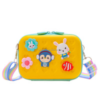 Style coréen 7 pouces abs + pc matériel coque dure dessin animé fronde maquillage sacs de poche pour les femmes