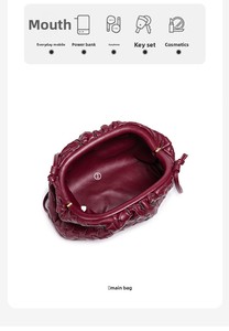 Borsa a tracolla da <span class=keywords><strong>donna</strong></span> di tendenza, nuova collezione, modello nuvola intrecciata, piccola <span class=keywords><strong>pochette</strong></span> alla moda - Product Image 2