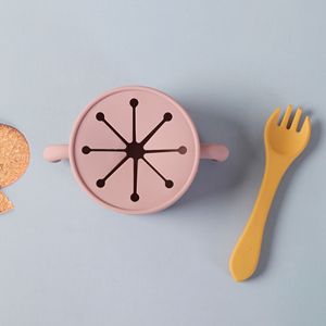 Bol en silicone pour bébé avec couvercle à usage unique pour le stockage des aliments et la collation pour l'alimentation des enfants Échantillon gratuit Nouveau modèle de plaque - Product Image 3
