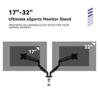 Vente chaude 17-32 pouces ressort à gaz double moniteur bras support 9KGS capacité de charge VESA montage pivotant rentable nouveau produit