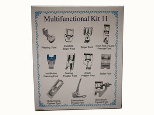 11Pcs Multifunctional Kit <strong>Sewing</strong> Machine Presser Feet <strong>Set</strong> for Brother Singer Janome Low Shank <strong>Sewing</strong> Pressure Foot Roller Foot - Product Image 2