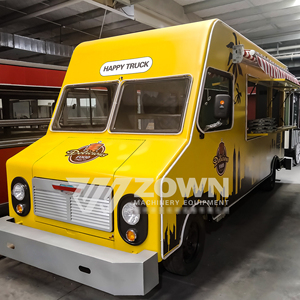 Custom Printed Vintage Bus Food Truck LED Light Mobile <b>BBQ</b> Beef Catering Vending Cart For Mall - Product Image 4