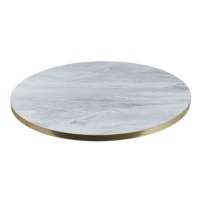 Plateau de table Lifepursue en MDF, aspect marbre blanc