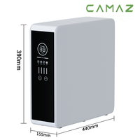 Purificateur d'eau riche en hydrogène CAMAZ Electric 400G 1200G en acier inoxydable pour comptoir, filtration 0,0001 micron, 80L/H, extérieur