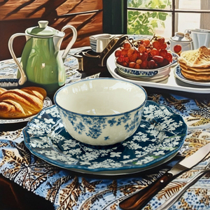 <span class=keywords><strong>Service</strong></span> de vaisselle en céramique bleu galanga de style anglais vintage <span class=keywords><strong>service</strong></span> à domicile écologique comprenant des bols tasses à café soucoupe après-midi - Product Image 3