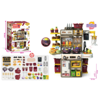 Nouveaux jouets de cuisine pour enfants tendance avec lumière et pulvérisation, mini table de cuisine, jouets de cuisine pour enfants