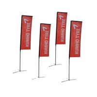 Drapeaux publicitaires numériques imprimés pour exposition, type Kumho Tyre, Featherless, Flag Knife, pour la vente de supports publicitaires